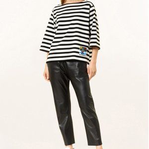 NWT: BOGNER | Stana 3/4-Arm Black and White 100% Cotton Shirt